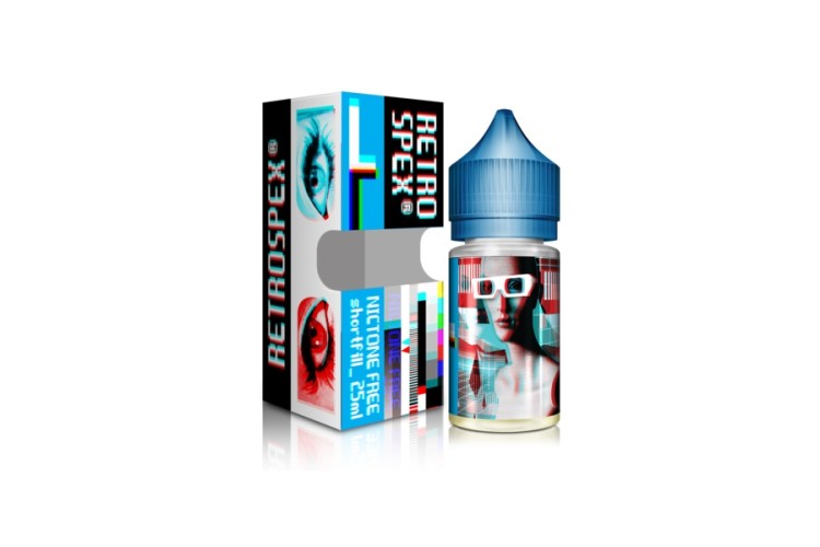 Retro Spex - Left (Blue) 25ml Short Fill (Including 10ml Nicotine Shot)